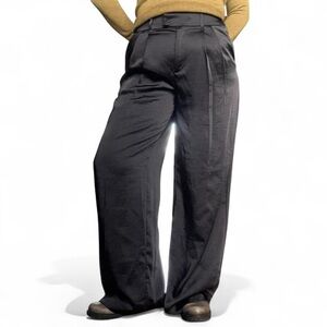 Black High Waisted Wide-Leg Trousers